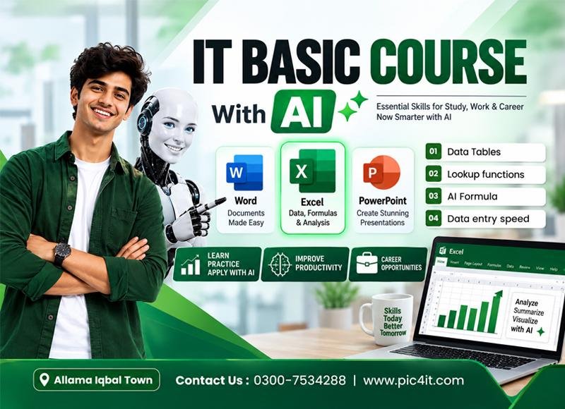 Best IT Basics & Advance MS Office Course in Lahore | PiCiT