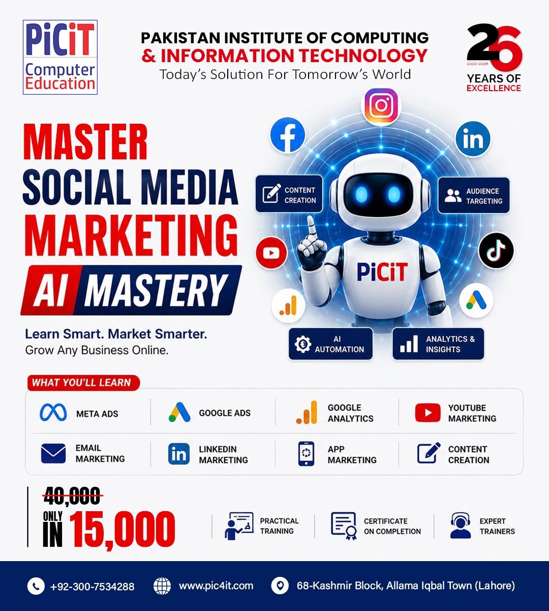 Meta Ads with AI Course in Lahore | Facebook, Instagram & WhatsApp Ads | PiCiT