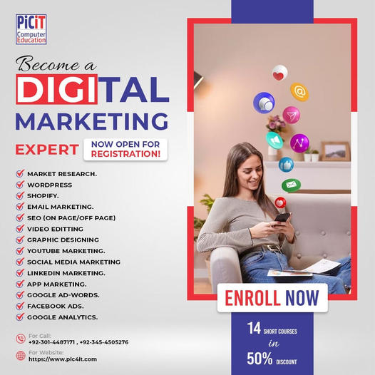 Dive into the digital revolution with our comprehensive Digital Marketing Course! Master market research, SEO, WordPress, and more. Elevate your skills in Email Marketing, Video Editting, and Graphic Design. Join us for an immersive learning experience covering LinkedIn, YouTube, and Facebook Ads. Ready to dominate the digital landscape?